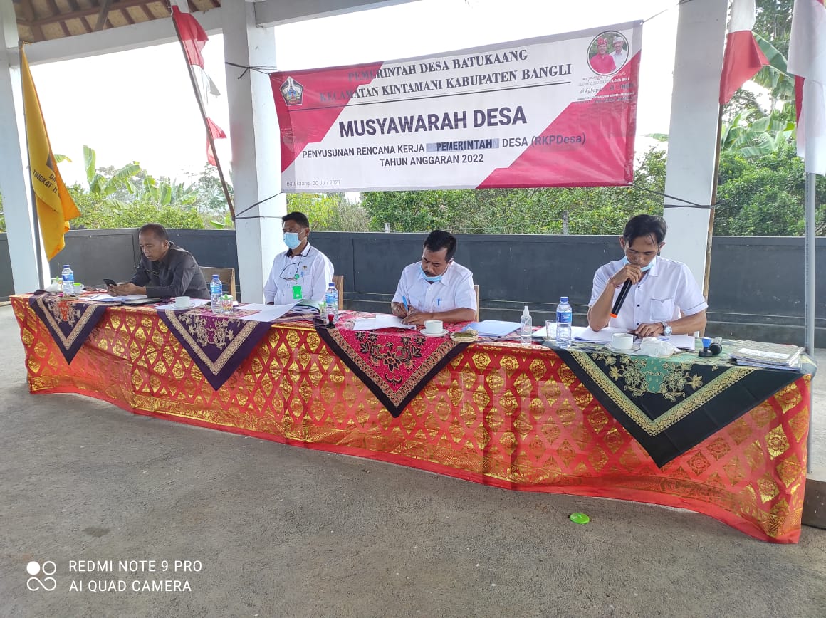 Musyawarah Desa Penyusunan RKP Desa Batukaaang Tahun 2022